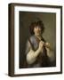 Rembrandt as Shepherd with Staff and Flute-Govert Flinck-Framed Art Print