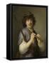 Rembrandt as Shepherd with Staff and Flute-Govert Flinck-Framed Stretched Canvas