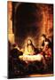 Rembrandt Christ in Emmanus Art Print Poster-null-Mounted Poster