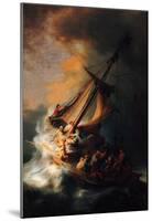 Rembrandt Christ in the Storm on the Lake Genezareth Art Print Poster-null-Mounted Poster