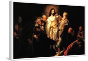 Rembrandt Christ Shows His Wound Art Print Poster-null-Framed Poster