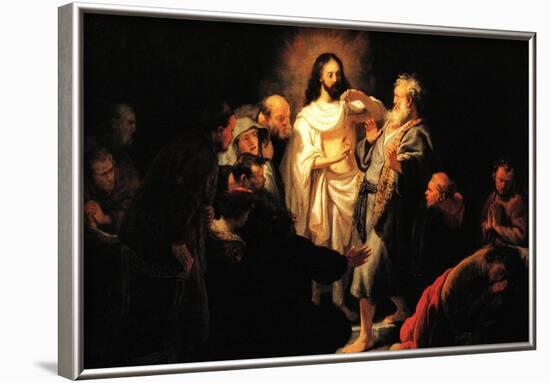 Rembrandt Christ Shows His Wound Art Print Poster-null-Framed Poster