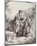 Rembrandt Harmensz. van Rijn (Abraham in an interview with Isaac) Art Poster Print-null-Mounted Poster