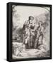 Rembrandt Harmensz. van Rijn (Abraham in an interview with Isaac) Art Poster Print-null-Framed Poster