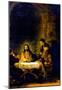 Rembrandt Harmensz. van Rijn (Christ at Emmaus) Art Poster Print-null-Mounted Poster