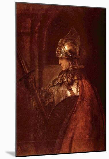 Rembrandt Harmensz. van Rijn (Man with arms (Alexander the Great)) Art Poster Print-null-Mounted Poster