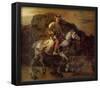 Rembrandt Harmensz. van Rijn (The Polish Rider (Tamerlan Bajesid prosecuted before Istanbul))-null-Framed Poster