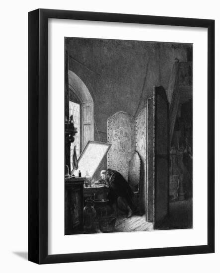 Rembrandt in Studio-null-Framed Art Print