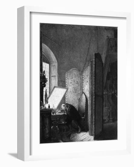 Rembrandt in Studio-null-Framed Art Print