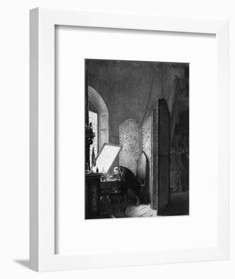 Rembrandt in Studio-null-Framed Art Print