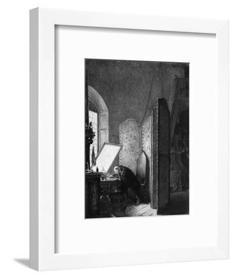 Rembrandt in Studio--Framed Art Print
