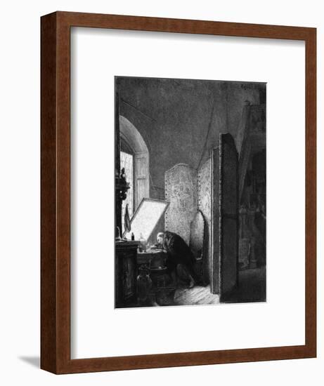 Rembrandt in Studio-null-Framed Art Print