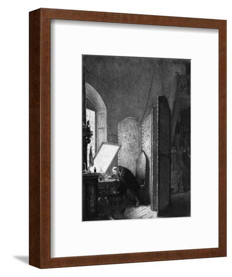 Rembrandt in Studio--Framed Art Print