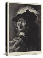 Rembrandt Laughing-Rembrandt van Rijn-Stretched Canvas