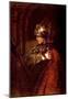 Rembrandt Man with Arms Alexander the Great Art Print Poster-null-Mounted Poster