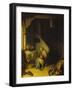 Rembrandt's Mother at the Spinning Wheel-Gerrit Dou-Framed Giclee Print