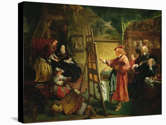 Rembrandt's Studio, c.1869-Sir John Gilbert-Stretched Canvas