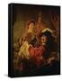 Rembrandt (Self-Portrait) and Saskia in the Parable of the Prodigal Son, 1635-39-Rembrandt van Rijn-Framed Stretched Canvas