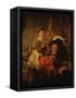 Rembrandt (Self-Portrait) and Saskia in the Parable of the Prodigal Son, 1635-39-Rembrandt van Rijn-Framed Stretched Canvas