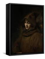 Rembrandts Son Titus in a Monks Habit-Rembrandt van Rijn-Framed Stretched Canvas