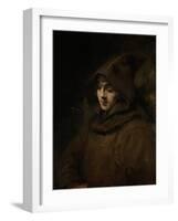 Rembrandts Son Titus in a Monks Habit-Rembrandt van Rijn-Framed Art Print