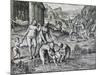 Remedies Used by Natives Against Disease, Engraving from Historia America-Theodor de Bry-Mounted Giclee Print