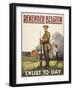 Remember Belgium - Enlist To-day' a Recruitment and Propaganda Poster-null-Framed Giclee Print