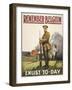 Remember Belgium - Enlist To-day' a Recruitment and Propaganda Poster-null-Framed Premium Giclee Print