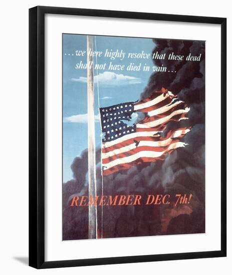 Remember Dec. 7th! 1942-Allen Saalburg-Framed Art Print