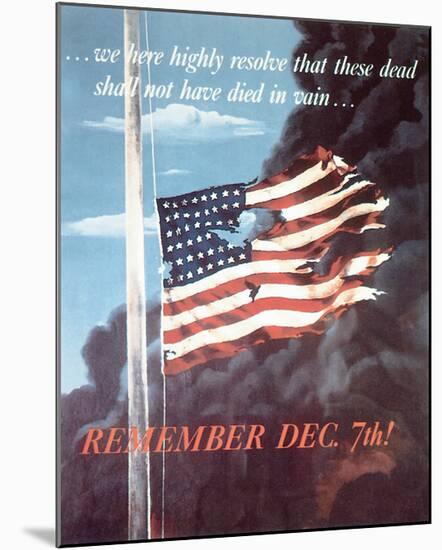 Remember Dec. 7th! 1942-Allen Saalburg-Mounted Art Print