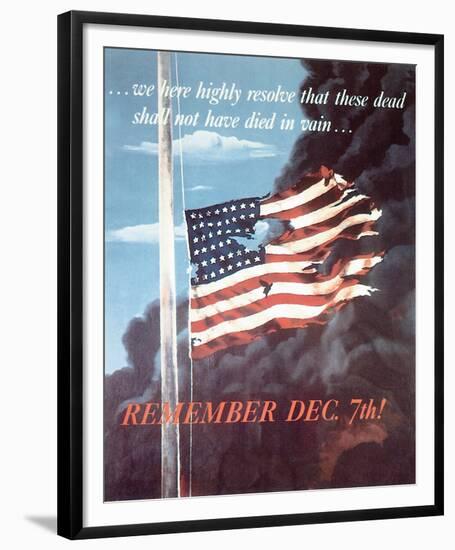 Remember Dec. 7th! 1942-Allen Saalburg-Framed Art Print