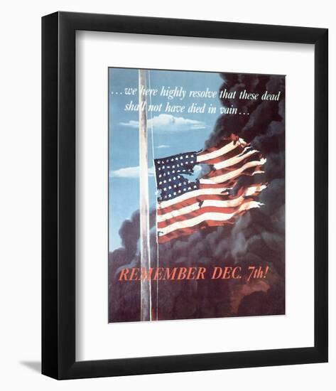 Remember Dec. 7th! 1942-Allen Saalburg-Framed Art Print
