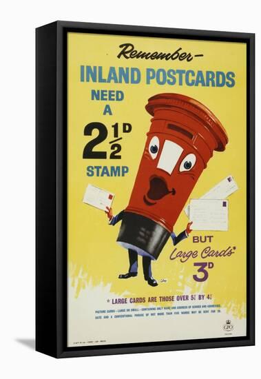 Remember Inland Postcards Need a 2¢D Stamp-John Thomas Young Gilroy-Framed Stretched Canvas