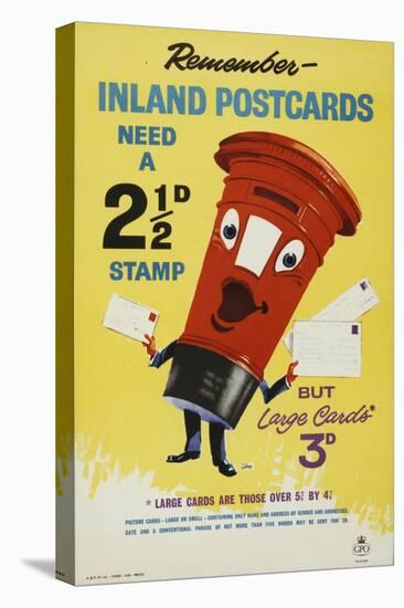 Remember Inland Postcards Need a 2¢D Stamp-John Thomas Young Gilroy-Stretched Canvas