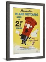 Remember Inland Postcards Need a 2¢D Stamp-John Thomas Young Gilroy-Framed Art Print