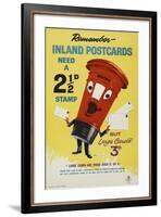 Remember Inland Postcards Need a 2¢D Stamp-John Thomas Young Gilroy-Framed Art Print