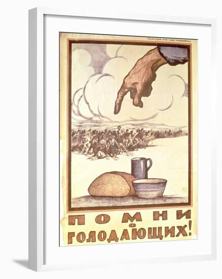 Remember the Hungry!, Poster, 1921-Ivan Simakov-Framed Giclee Print