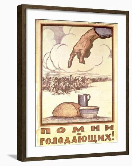 Remember the Hungry!, Poster, 1921-Ivan Simakov-Framed Giclee Print
