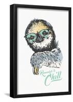 Remember To Chill Sloth-null-Framed Poster