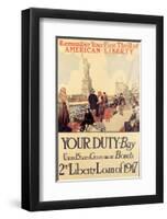 Remember Your First Thrill Of American Liberty-null-Framed Art Print