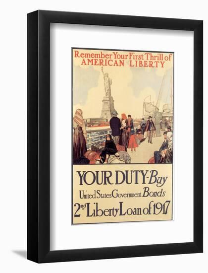 Remember Your First Thrill Of American Liberty-null-Framed Art Print