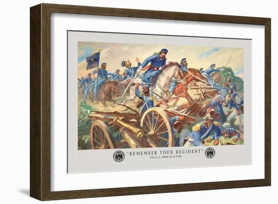 Remember Your Regiment, Mexican-American War-Hal Stone-Framed Art Print