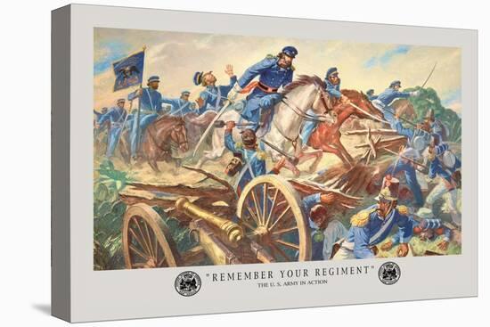 Remember Your Regiment, Mexican-American War-Hal Stone-Stretched Canvas