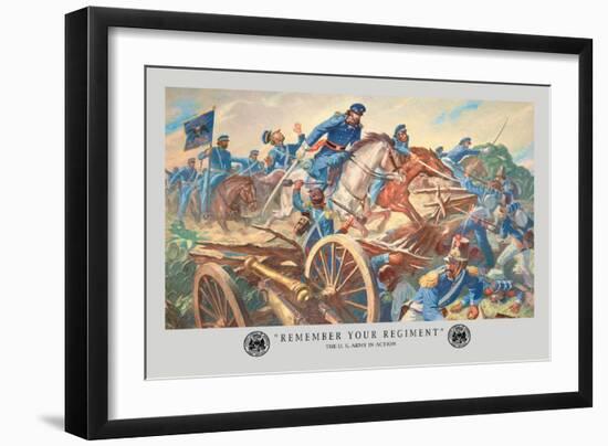 Remember Your Regiment, Mexican-American War-Hal Stone-Framed Art Print