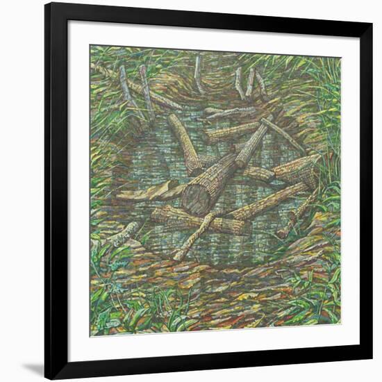 Remembered Pond, Forgotten Logs-Noel Paine-Framed Giclee Print