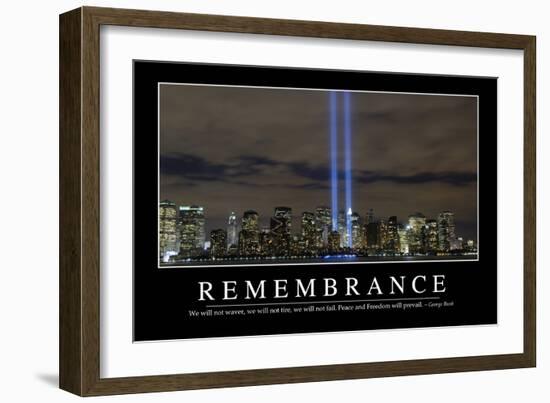 Remembrance: Inspirational Quote and Motivational Poster-null-Framed Photographic Print