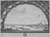 View of London and the River Thames from under Westmister Bridge, 1747-Remigius Parr-Framed Giclee Print