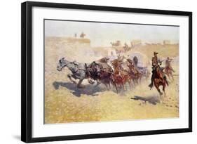 Remington: Attack-Frederic Sackrider Remington-Framed Giclee Print