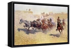 Remington: Attack-Frederic Sackrider Remington-Framed Stretched Canvas