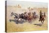 Remington: Attack-Frederic Sackrider Remington-Stretched Canvas